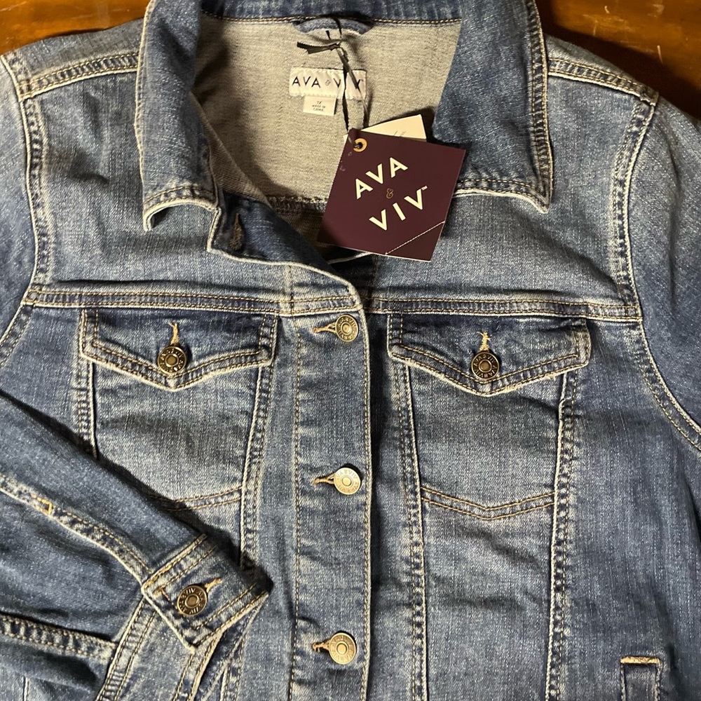 Ava & Viv Womens Denim Jacket size 1X